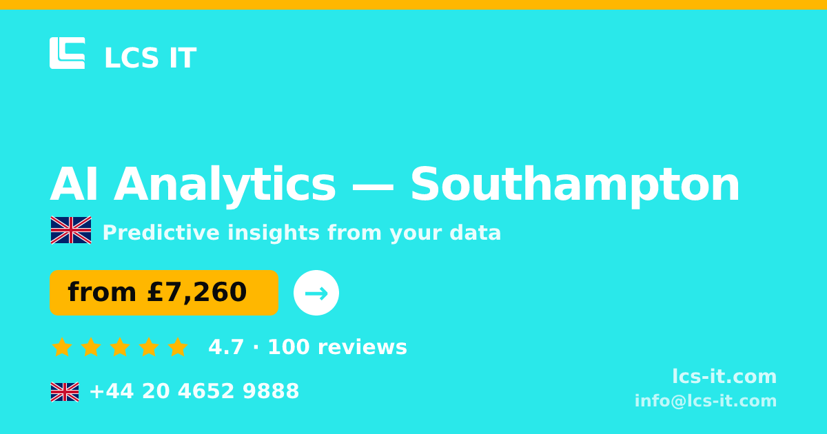 AI Analytics in Southampton — from £7,260 per project, rated 4.7/5 by 100 reviews