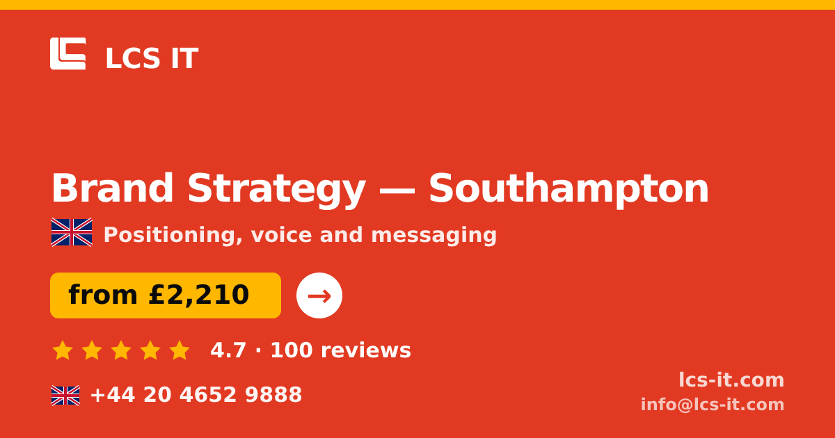Brand Strategy in Southampton — from £2,210 per project, rated 4.7/5 by 100 reviews