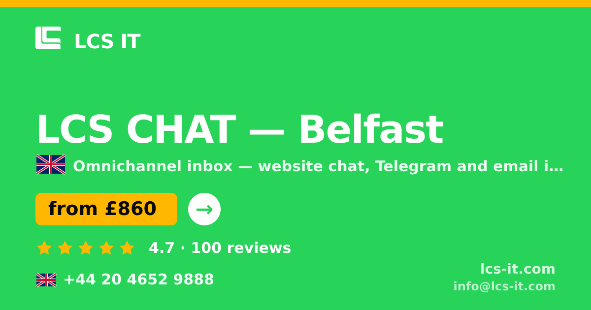 LCS CHAT in Belfast — from £860 per month, rated 4.7/5 by 100 reviews