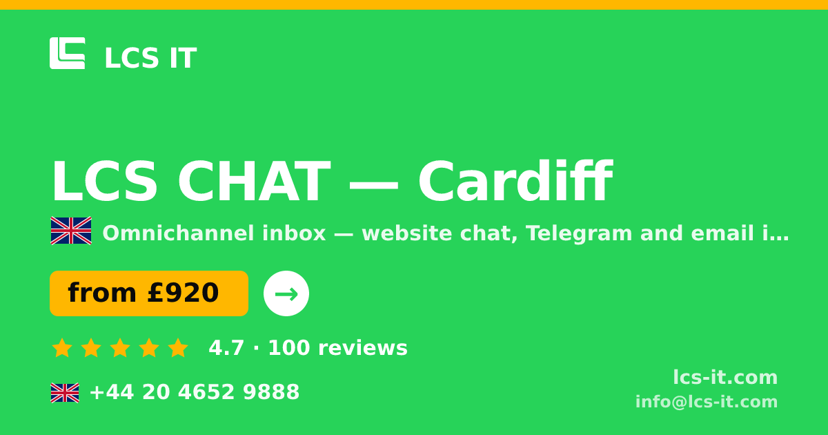 LCS CHAT in Cardiff — from £920 per month, rated 4.7/5 by 100 reviews