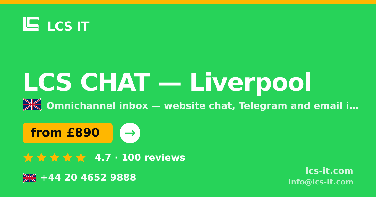 LCS CHAT in Liverpool — from £890 per month, rated 4.7/5 by 100 reviews