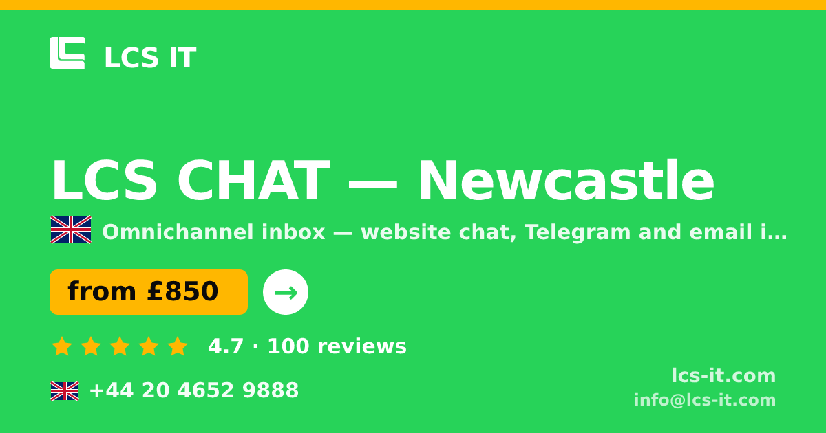 LCS CHAT in Newcastle — from £850 per month, rated 4.7/5 by 100 reviews