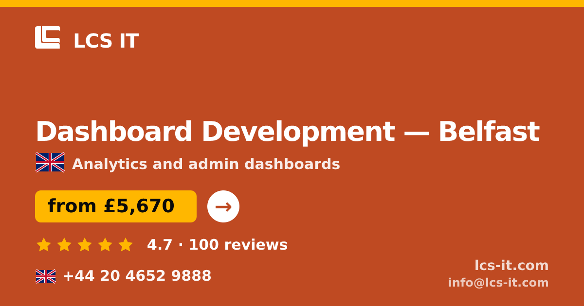 Dashboard Development in Belfast — from £5,670 per project, rated 4.7/5 by 100 reviews
