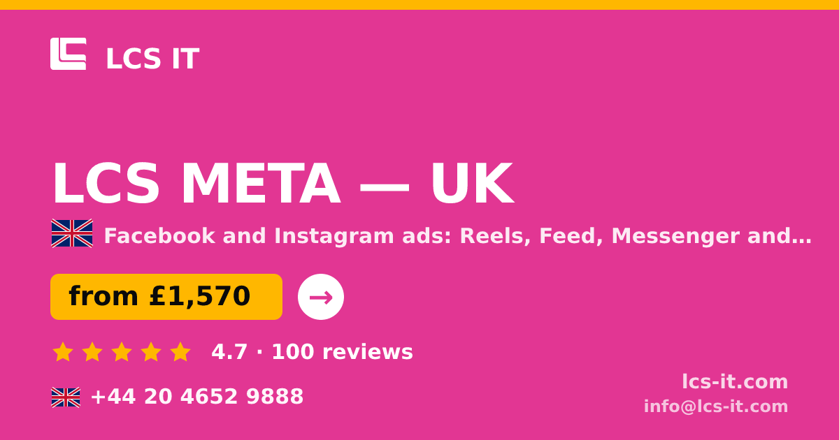 LCS META in the UK — from £1,570 per month, rated 4.7/5 by 100 reviews
