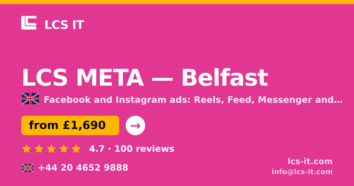 LCS META in Belfast — from £1,690 per month, rated 4.7/5 by 100 reviews