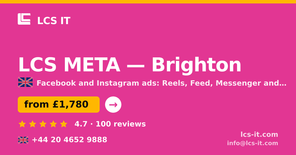LCS META in Brighton — from £1,780 per month, rated 4.7/5 by 100 reviews
