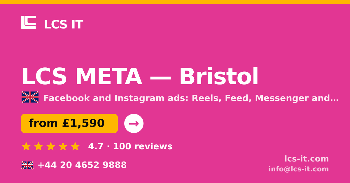 LCS META in Bristol — from £1,590 per month, rated 4.7/5 by 100 reviews