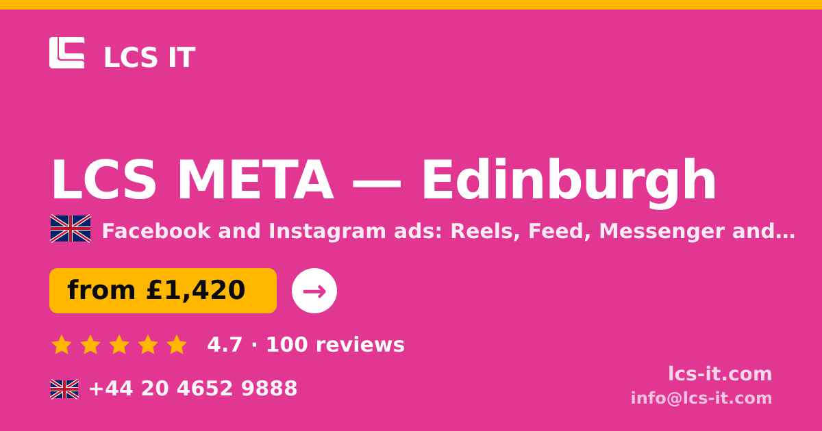 LCS META in Edinburgh — from £1,420 per month, rated 4.7/5 by 100 reviews