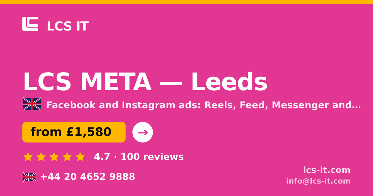 LCS META in Leeds — from £1,580 per month, rated 4.7/5 by 100 reviews