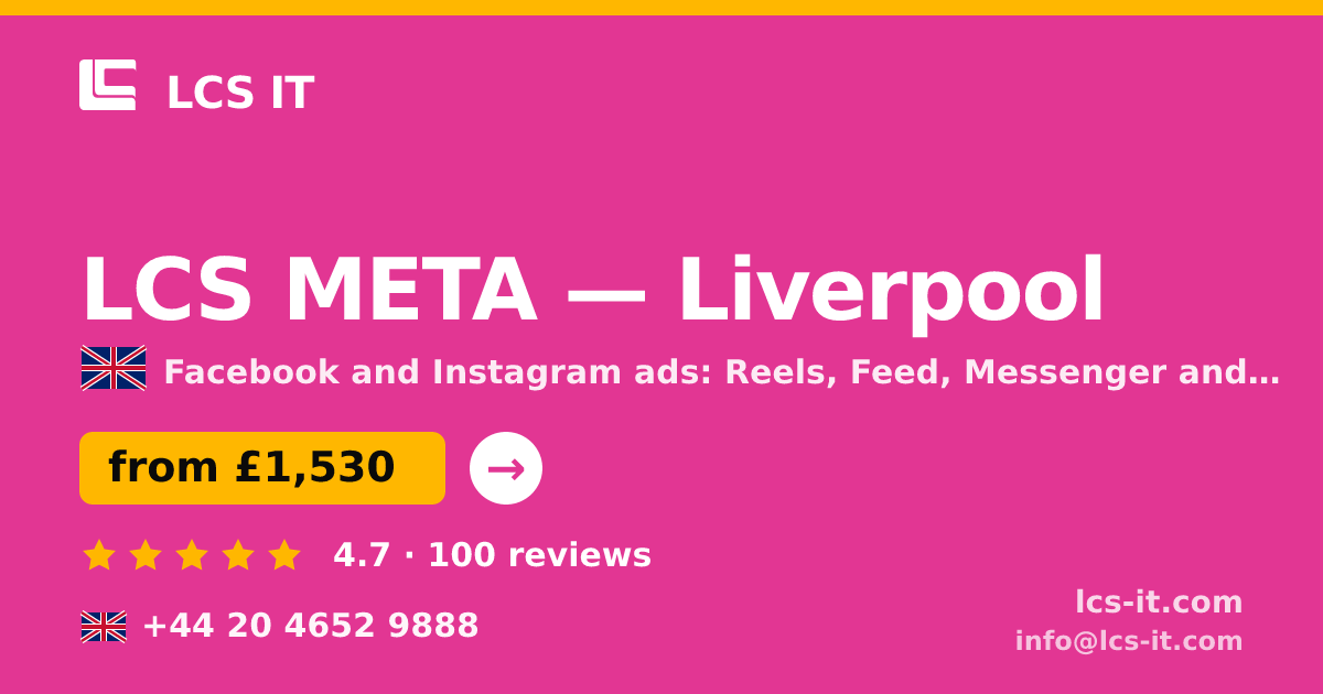 LCS META in Liverpool — from £1,530 per month, rated 4.7/5 by 100 reviews
