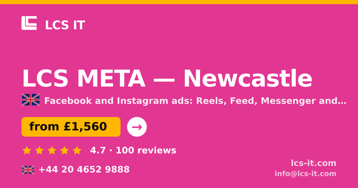 LCS META in Newcastle — from £1,560 per month, rated 4.7/5 by 100 reviews