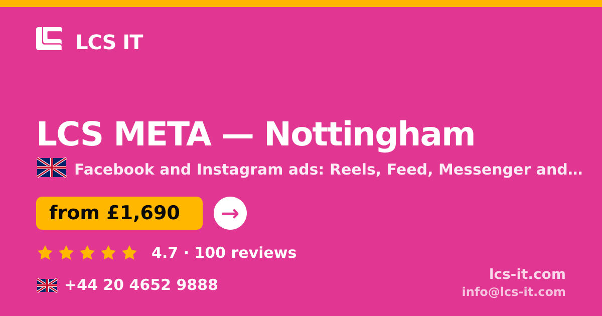 LCS META in Nottingham — from £1,690 per month, rated 4.7/5 by 100 reviews