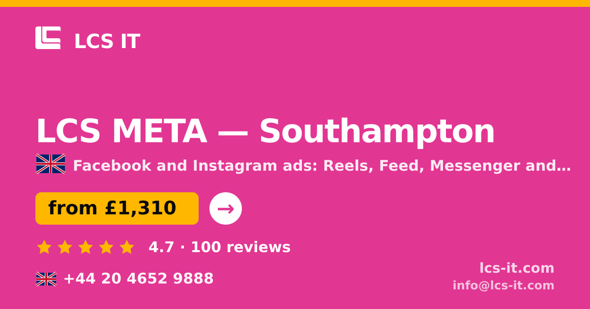 LCS META in Southampton — from £1,310 per month, rated 4.7/5 by 100 reviews
