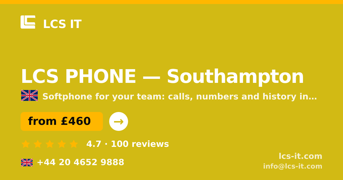 LCS PHONE in Southampton — from £460 per month, rated 4.7/5 by 100 reviews