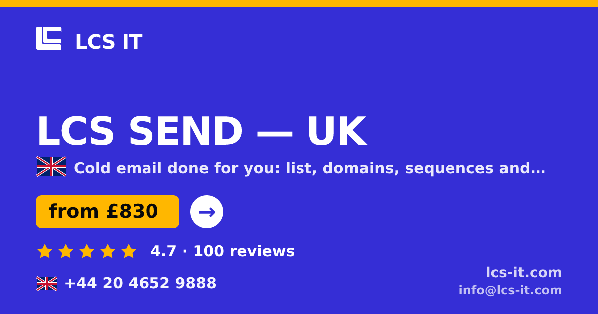 LCS SEND in the UK — from £830 per month, rated 4.7/5 by 100 reviews