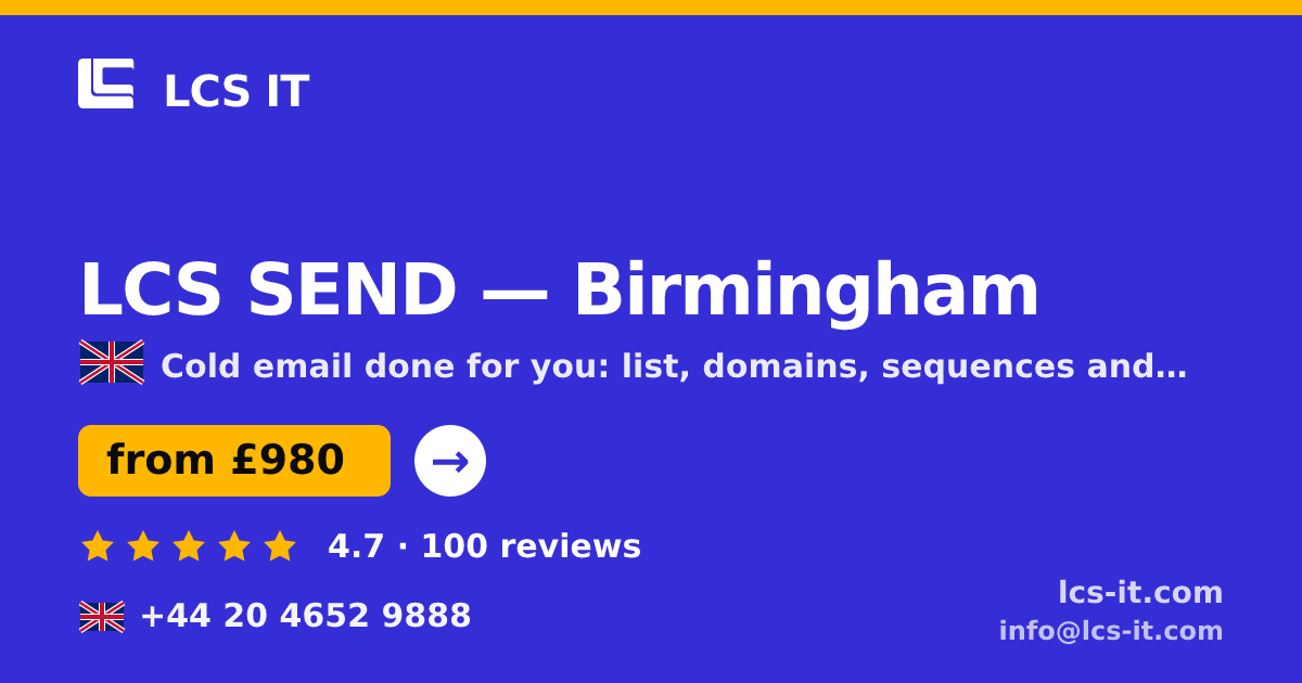 LCS SEND in Birmingham — from £980 per month, rated 4.7/5 by 100 reviews
