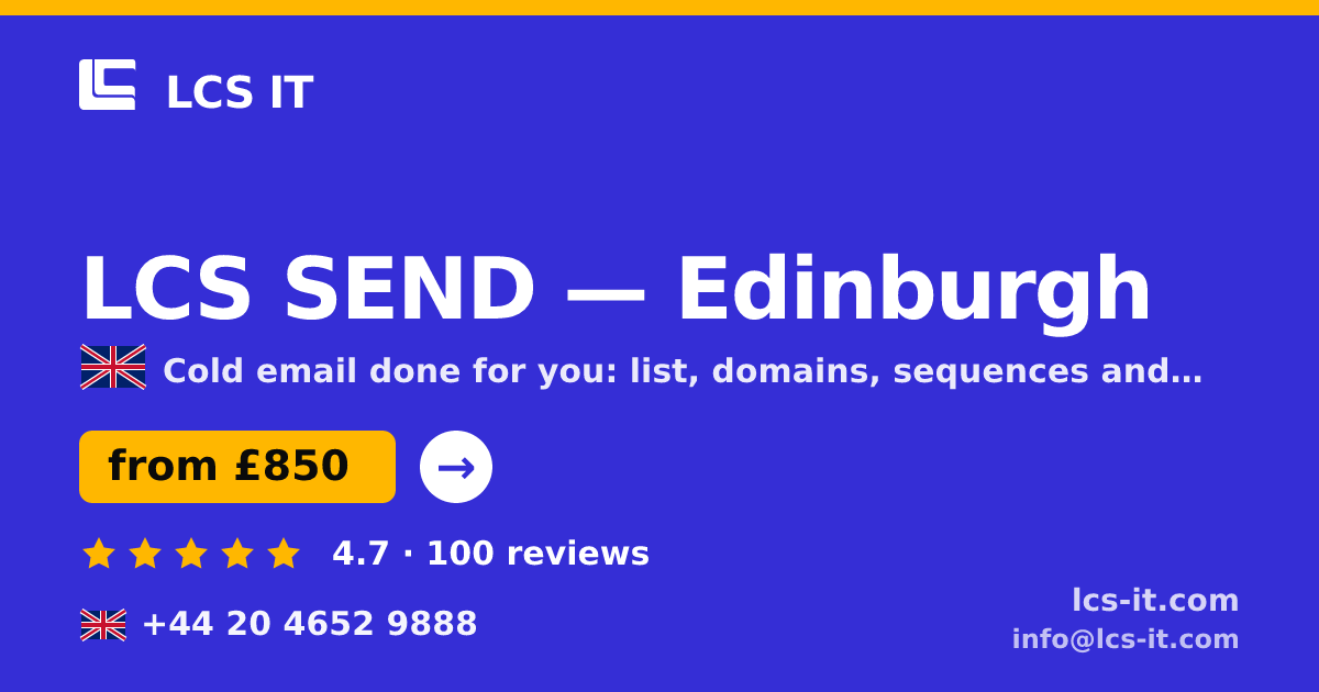 LCS SEND in Edinburgh — from £850 per month, rated 4.7/5 by 100 reviews