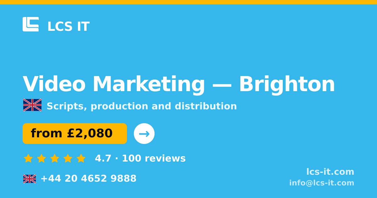 Video Marketing in Brighton — from £2,080 per project, rated 4.7/5 by 100 reviews