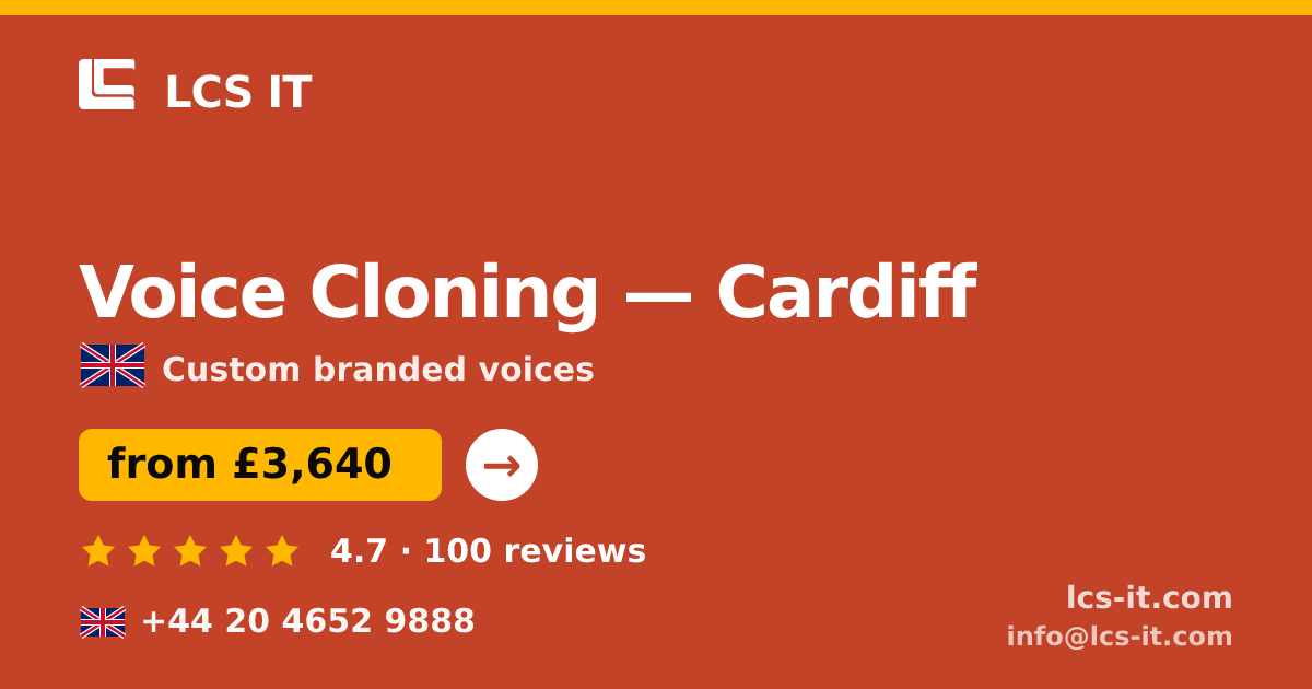 Voice Cloning in Cardiff — from £3,640 per project, rated 4.7/5 by 100 reviews