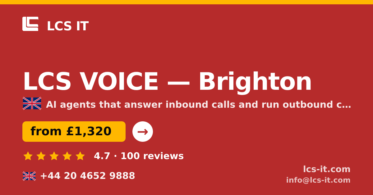 LCS VOICE in Brighton — from £1,320 per month, rated 4.7/5 by 100 reviews