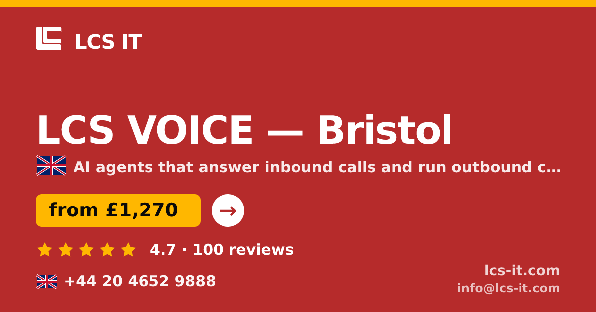 LCS VOICE in Bristol — from £1,270 per month, rated 4.7/5 by 100 reviews