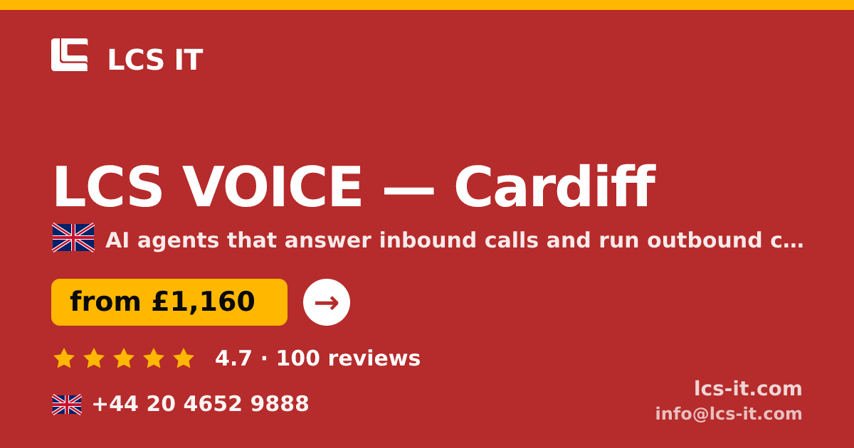 LCS VOICE in Cardiff — from £1,160 per month, rated 4.7/5 by 100 reviews